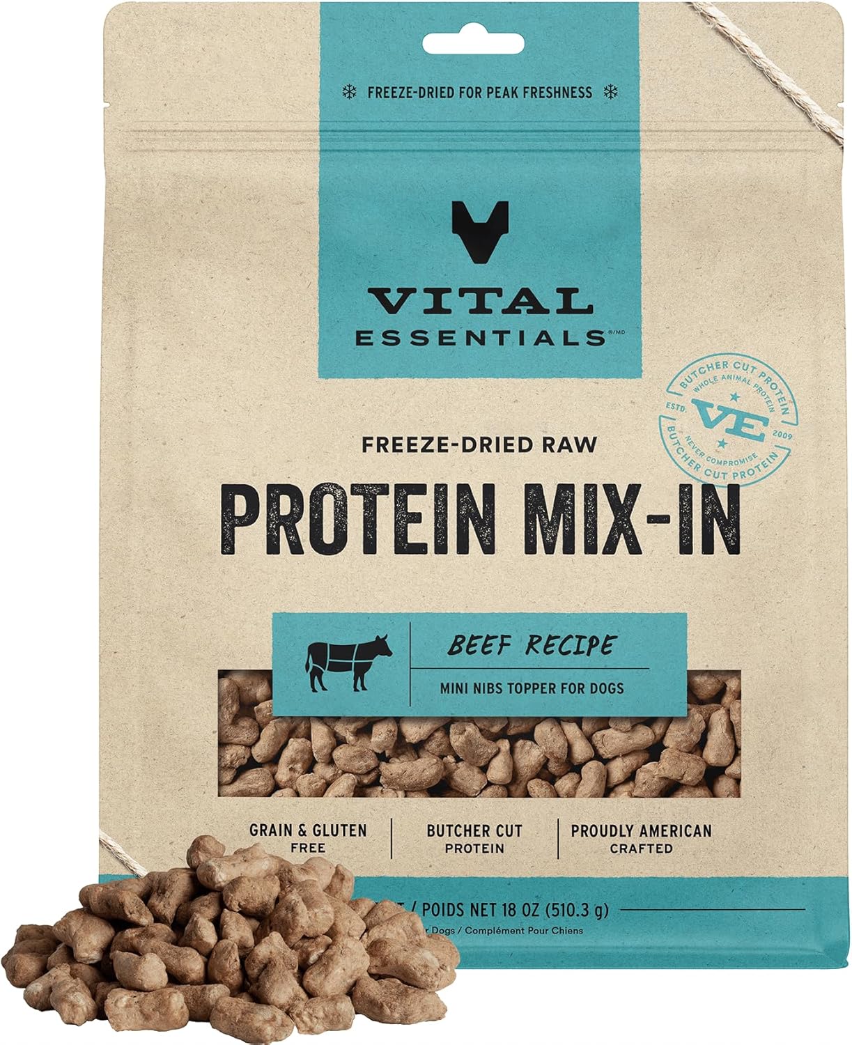 Freeze-Dried Raw Beef Protein Mix-in