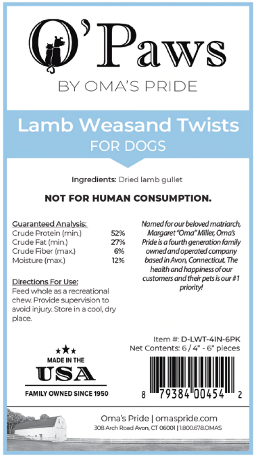 Lamb Weasand Twists