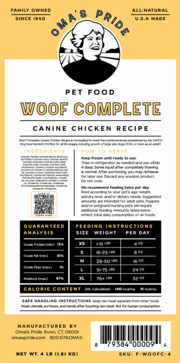 Woof Complete Canine Chicken Recipe